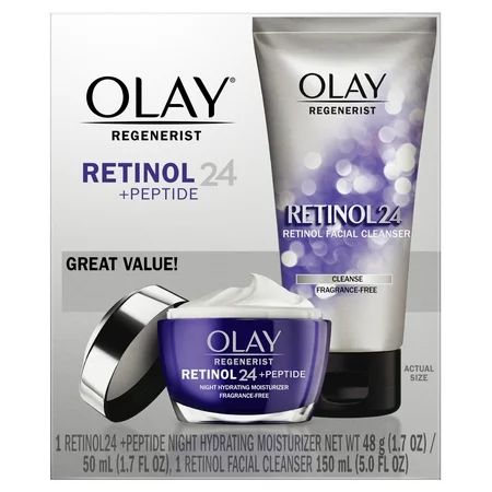 Olay Retinol 24 Duo Pack Cleanser 5.0 fl oz Moisturizer 1.7 oz | Walmart (US)