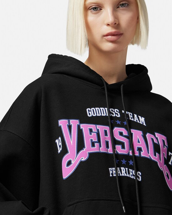 "Fearless" Varsity Logo Hoodie | Versace (US)