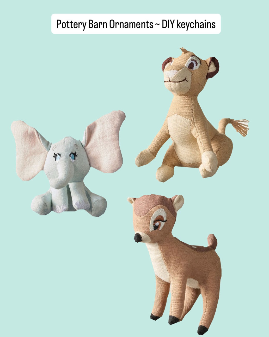How cute are these Pottery Barn kids ornaments, perfect for DIY keychains ✨ Simba, Dumbo, Bambi!

#LTKItBag #LTKTravel #LTKSeasonal

#LTKKids #LTKFamily #LTKHalloween
