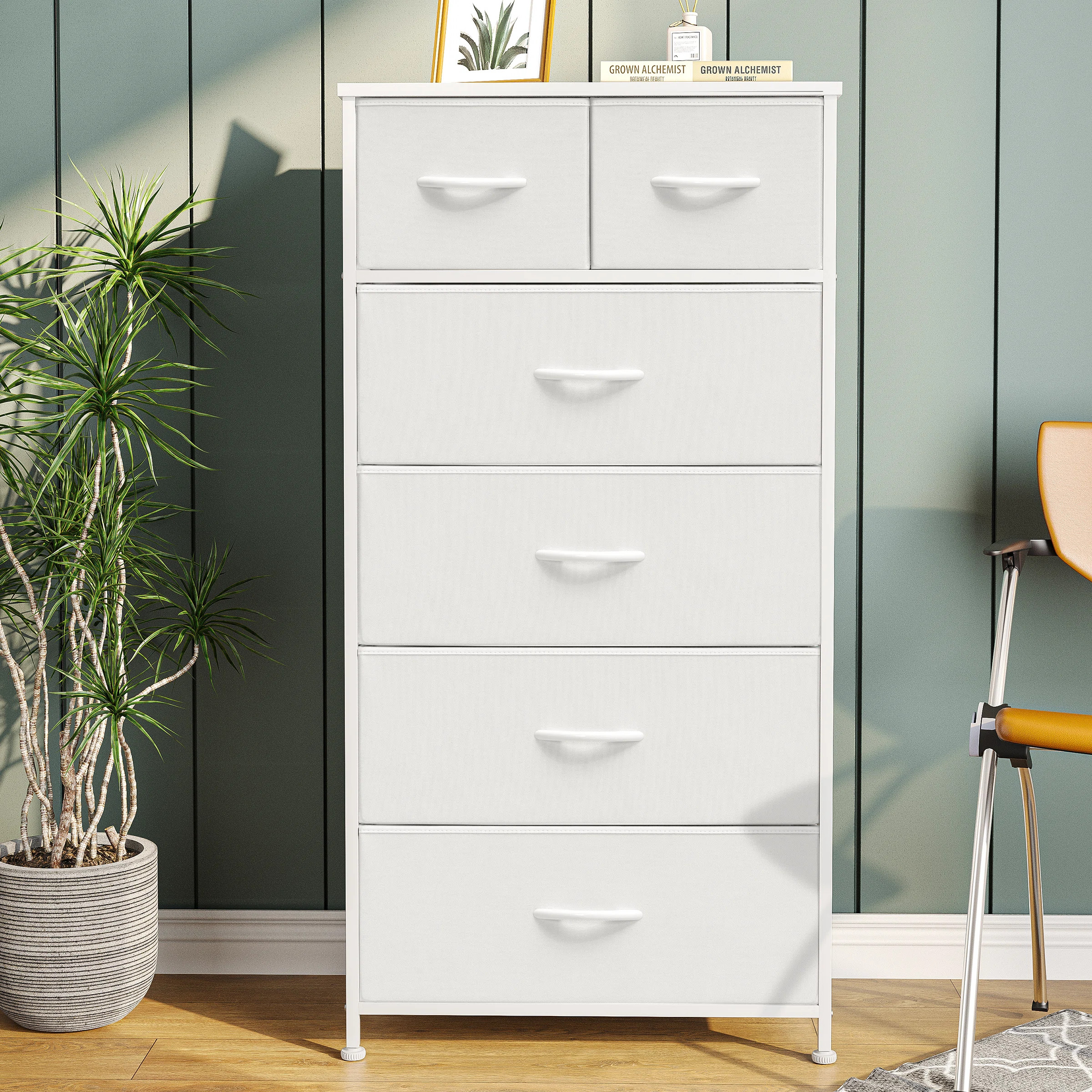 Jauier Metal 23.2'' W 6 - Drawer Dresser, White | Wayfair North America