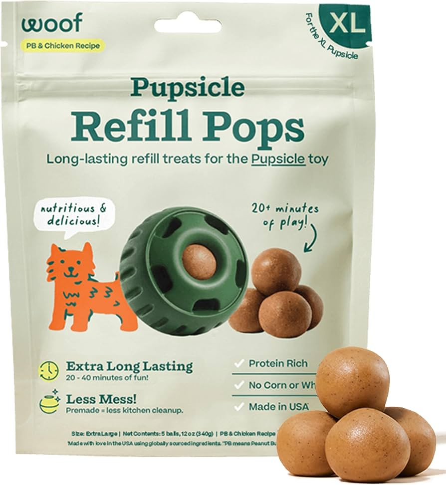 WOOF Pupsicle Refill Pops, Delicious Long Lasting Dog Treats, Refills for The Pupsicle, Pre-Made ... | Amazon (US)