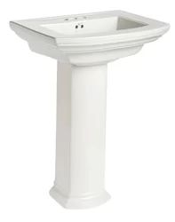 Mansfield Barrett Vitreous China 24" Pedestal Bathroom Sink with Overflow | Wayfair | Wayfair North America