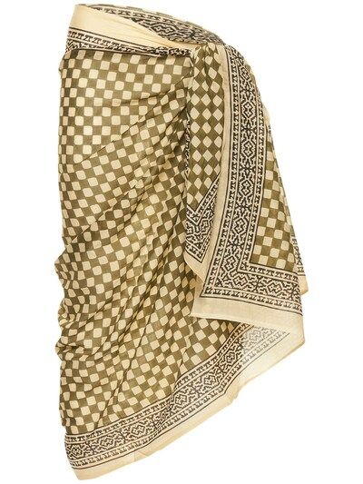Gimaguas - Sahara printed cotton wrap skirt - Green/Multi | Luisaviaroma | Luisaviaroma