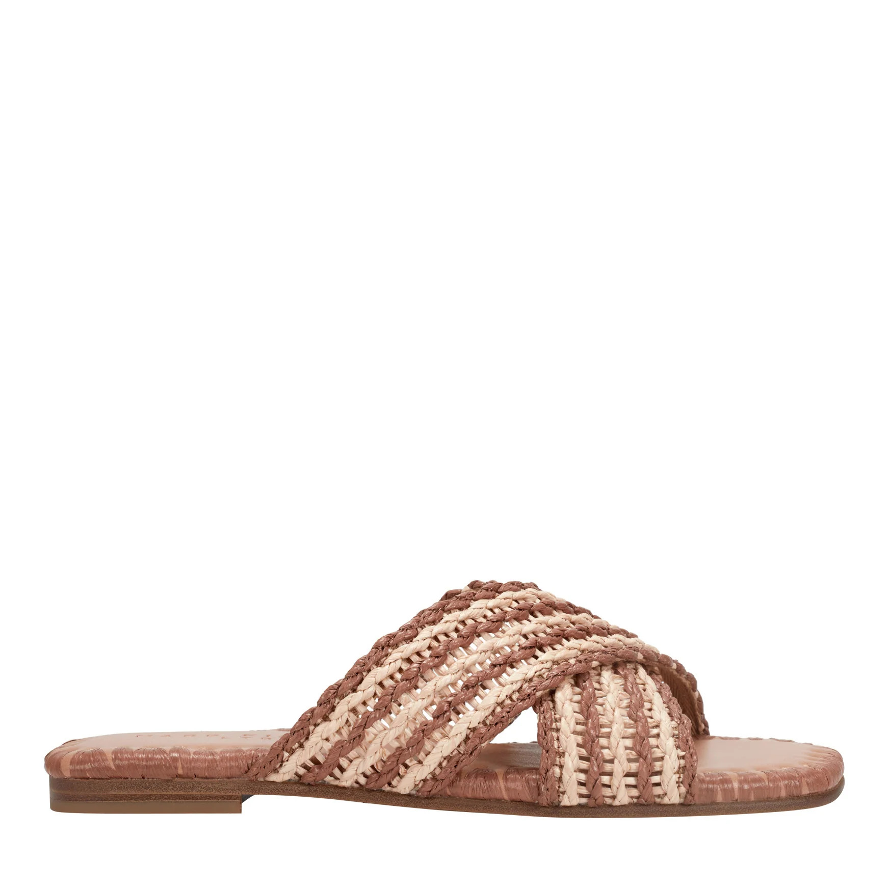 Women's Nylie Flat Sandal - Natural/Brown | Marc Fisher Footwear | Marc Fisher
