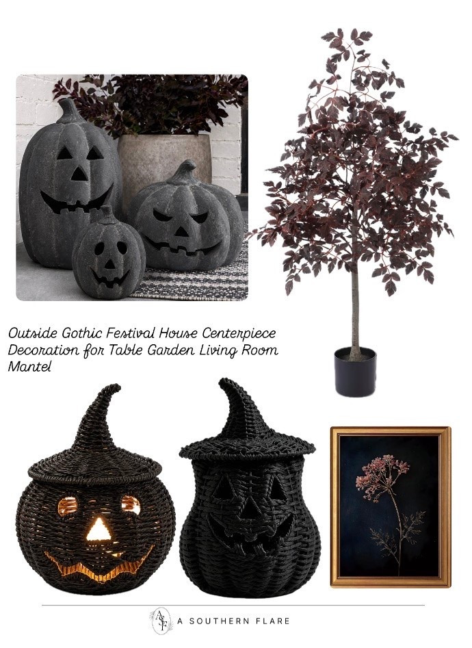 autumn home decor with these spooky pumpkins and festive accessories. Perfect for any space! #AutumnDecor #HalloweenVibes