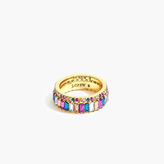 Mixed crystal rings set-of-two | J.Crew Factory