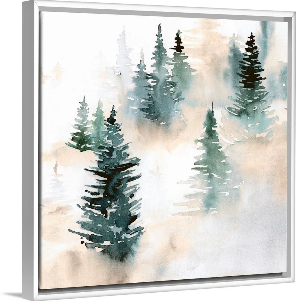 My Texas House - Foggy Evergreens Framed Canvas Wall Art - 16x16 - Walmart.com | Walmart (US)