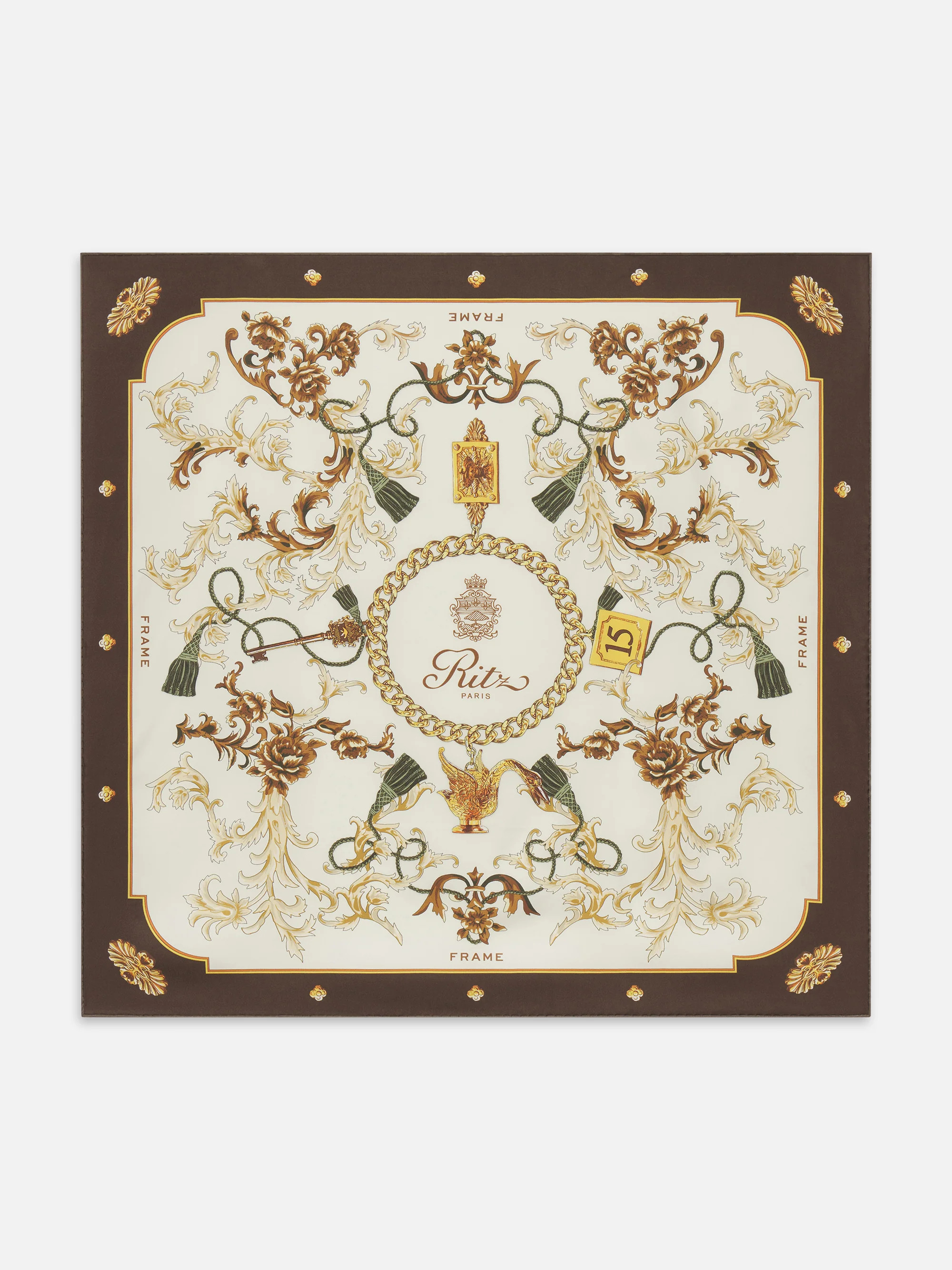 RITZ SILK SCARF CREAM MULTI | Frame Denim