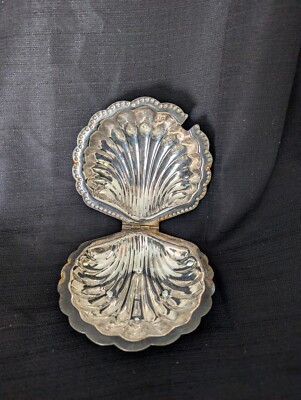 Vintage Leonard Silver Plate 5" Clam Shell Covered Butter/Sugar Serving Dish | eBay US