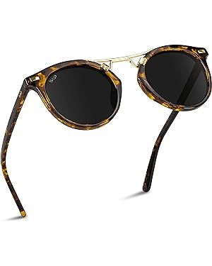 WearMe Pro Polarized Round Retro Double-Bridge Vintage Women's Sunglasses | Amazon (US)
