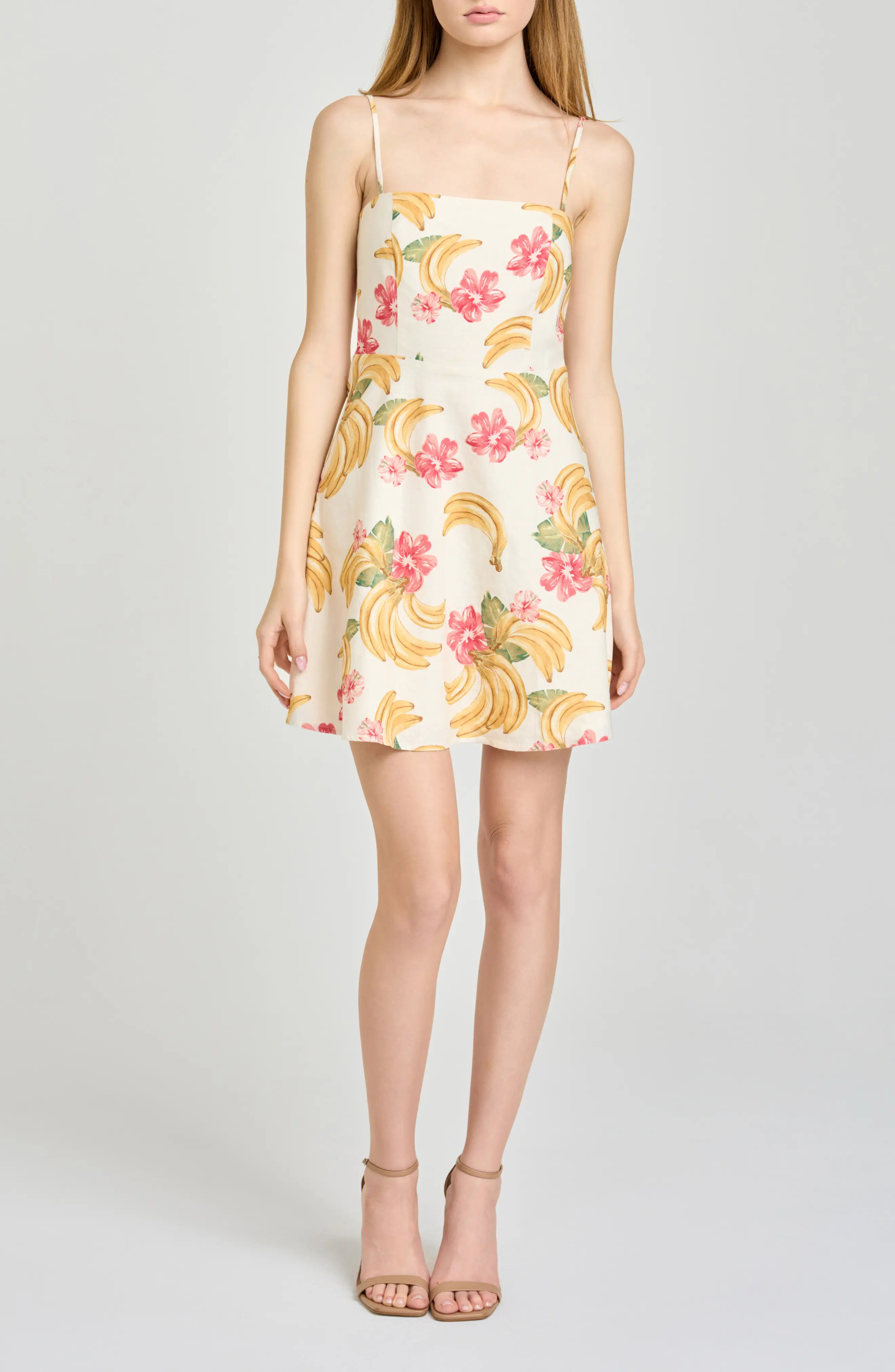 Havana Fruit Print Linen Blend Minidress (Women) | Nordstrom | Nordstrom