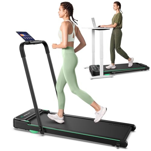 UREVO Strol 2E Smart 2-in-1 Folding Treadmill, Compact Walking Pad with Safety Handle, Plug and P... | Amazon (US)