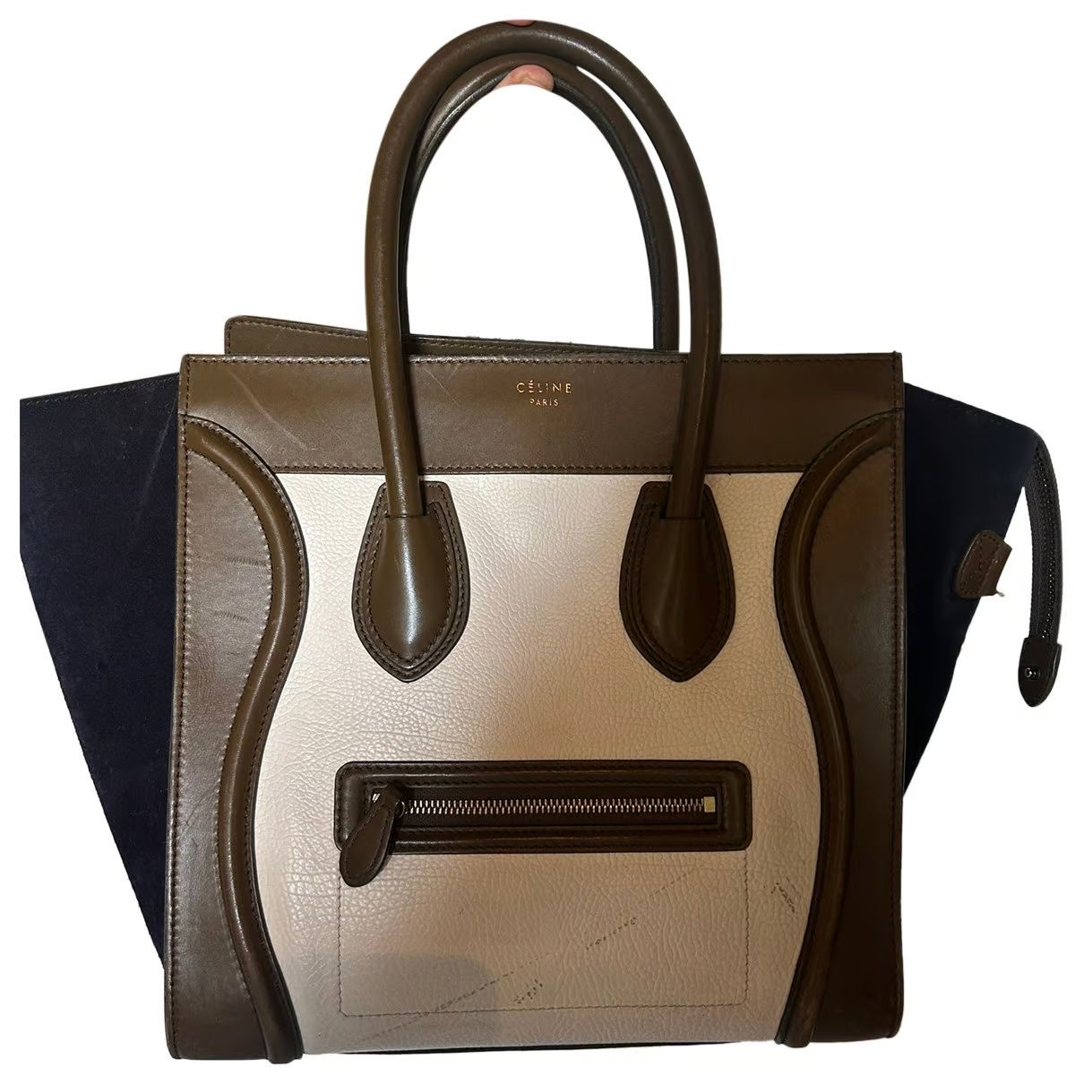 Luggage handbag Celine White in Suede - 37379894 | Vestiaire Collective (Global)