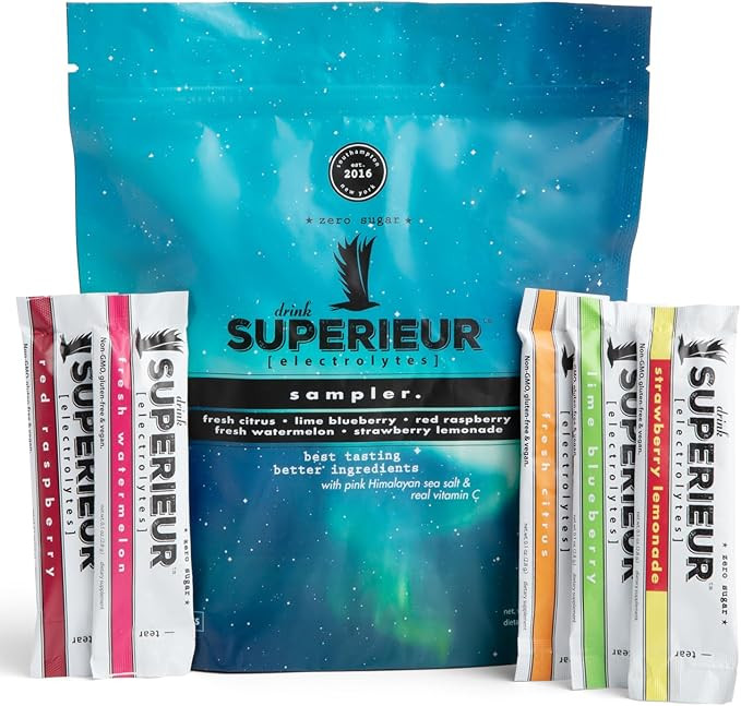 Superieur Electrolyte Powder Packets - Vegan Electrolyte Hydration Powder w/Sea Minerals - Keto F... | Amazon (US)