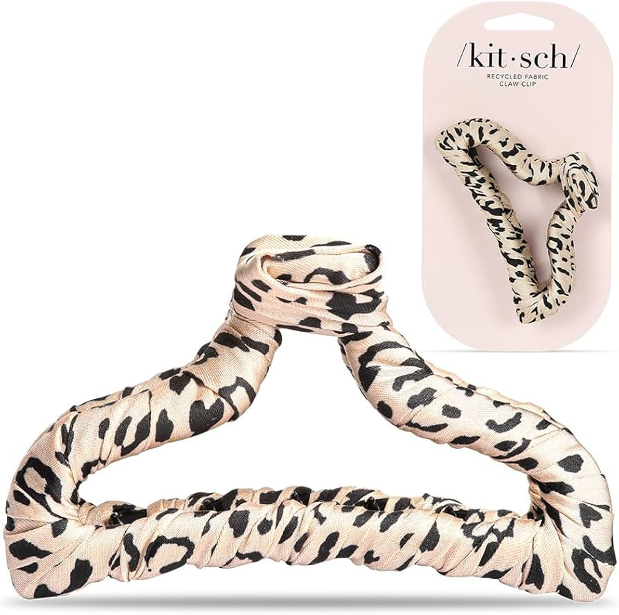 Kitsch Fabric-Wrapped Claw Clip, Medium Open Shape Hair Clips for Women, Medium Hair Claw Clips &... | Amazon (US)