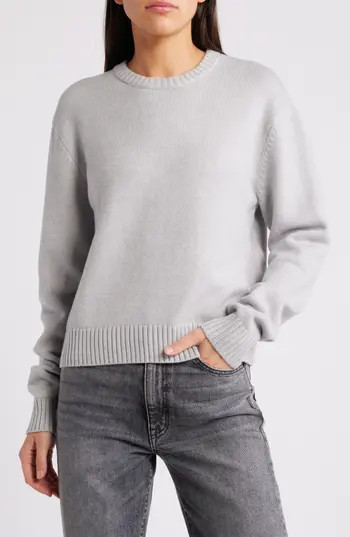 Good American Cozy Crewneck Sweater in Heather Grey at Nordstrom Rack, Size X-Small | Nordstrom Rack