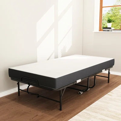 75" X 38" Twin Folding Bed With Memory Foam Mattress - Portable Foldable For Offices, Metal Construction 3.7" Apartments, Frame, 38", Easy Store | Wayfair North America