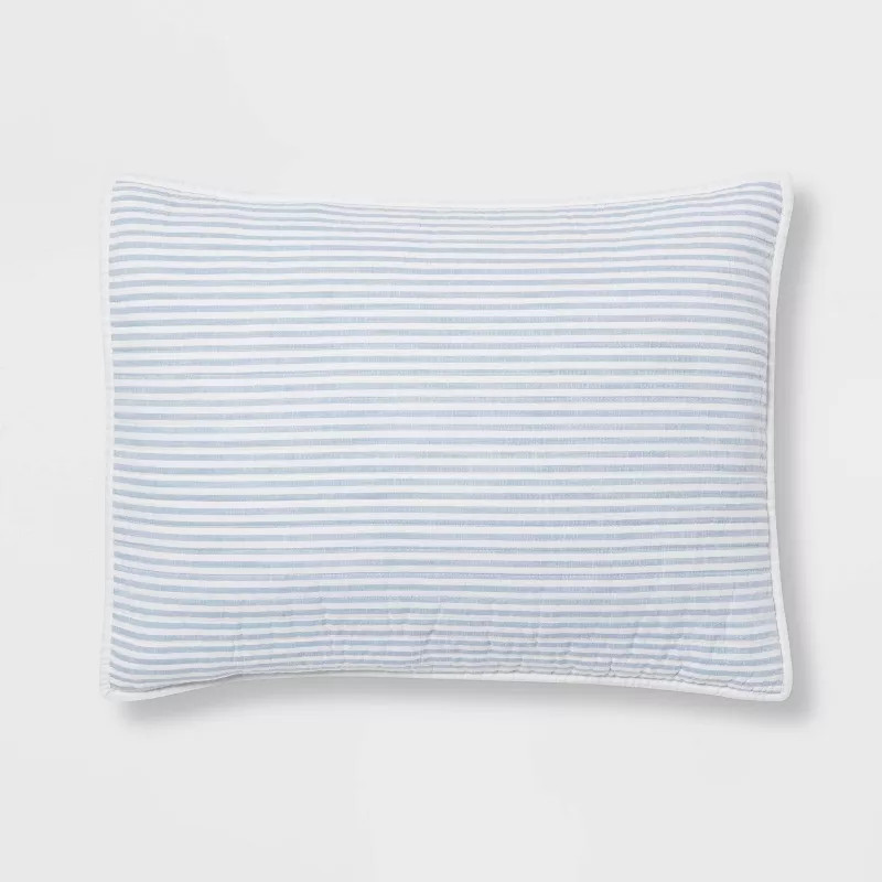 Reversible Cotton Stripe Quilt Sham - Threshold™ | Target