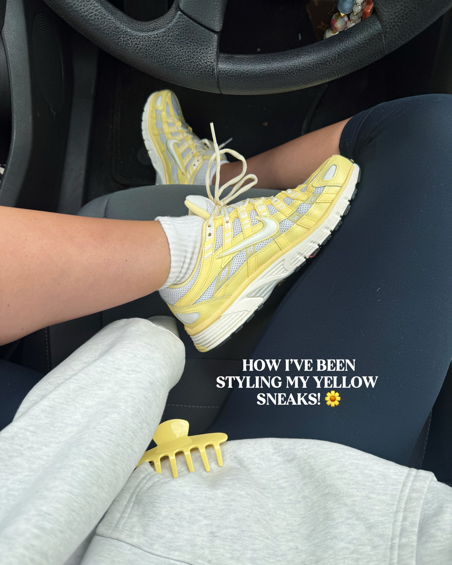 Yellow sneaker athleisure outfit inspo 🌼

#LTKootd #LTKActive