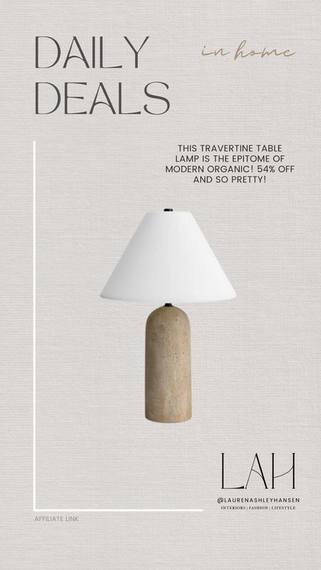 This stunning travertine table lamp is perfect for adding a touch of modern organic to your home. On major sale at 54% off right now!! 

#LTKSaleAlert #LTKSummerSales #LTKHome