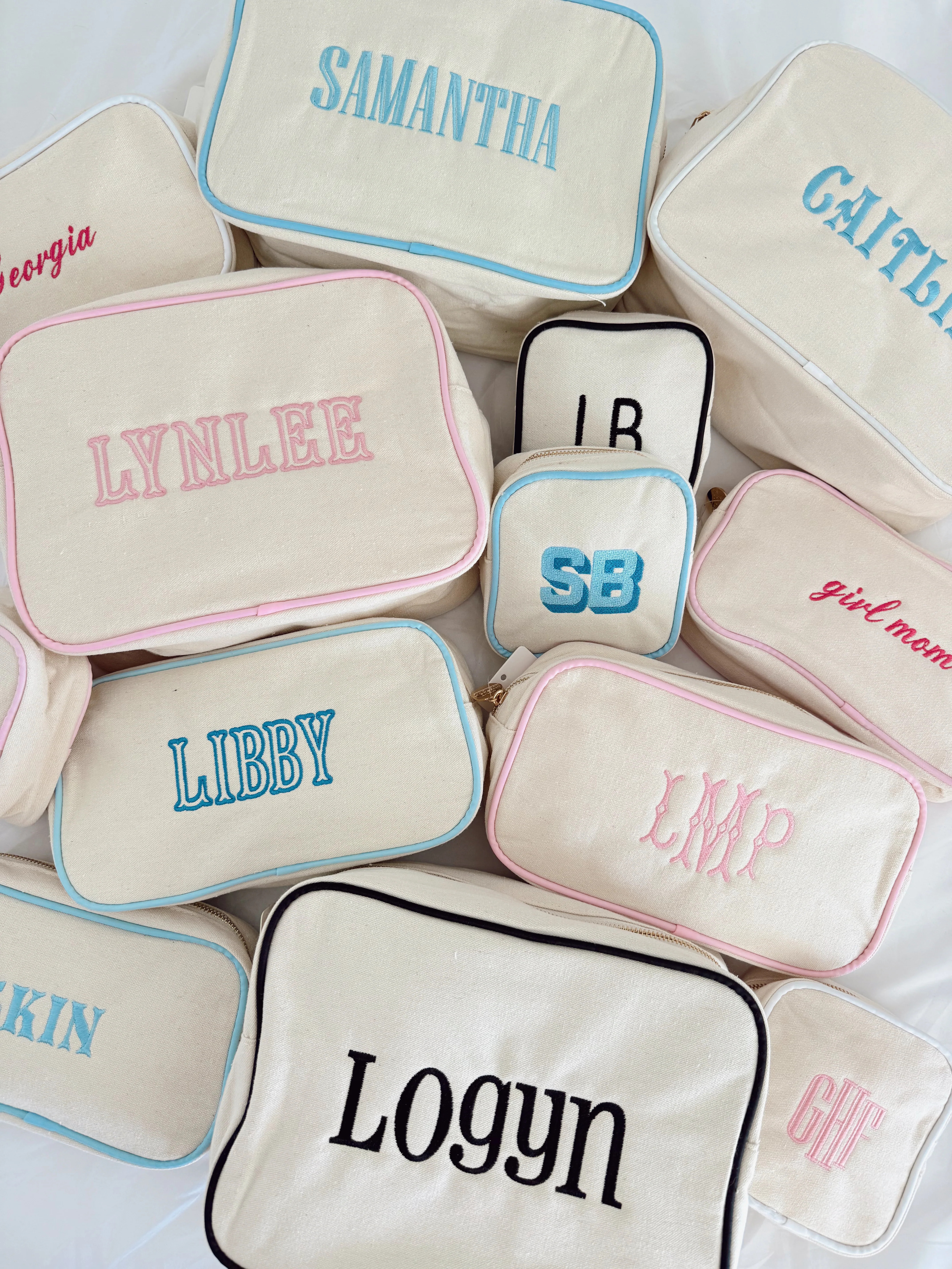Canvas Makeup Bag Collection - PLAIN NO EMBROIDERY | KenzKustomz
