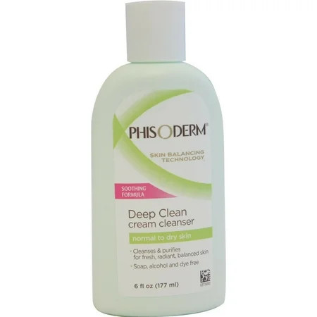 6 Pack - Phisoderm Deep Clean Cream Cleanser For Normal To Dry Skin 6 oz | Walmart (US)