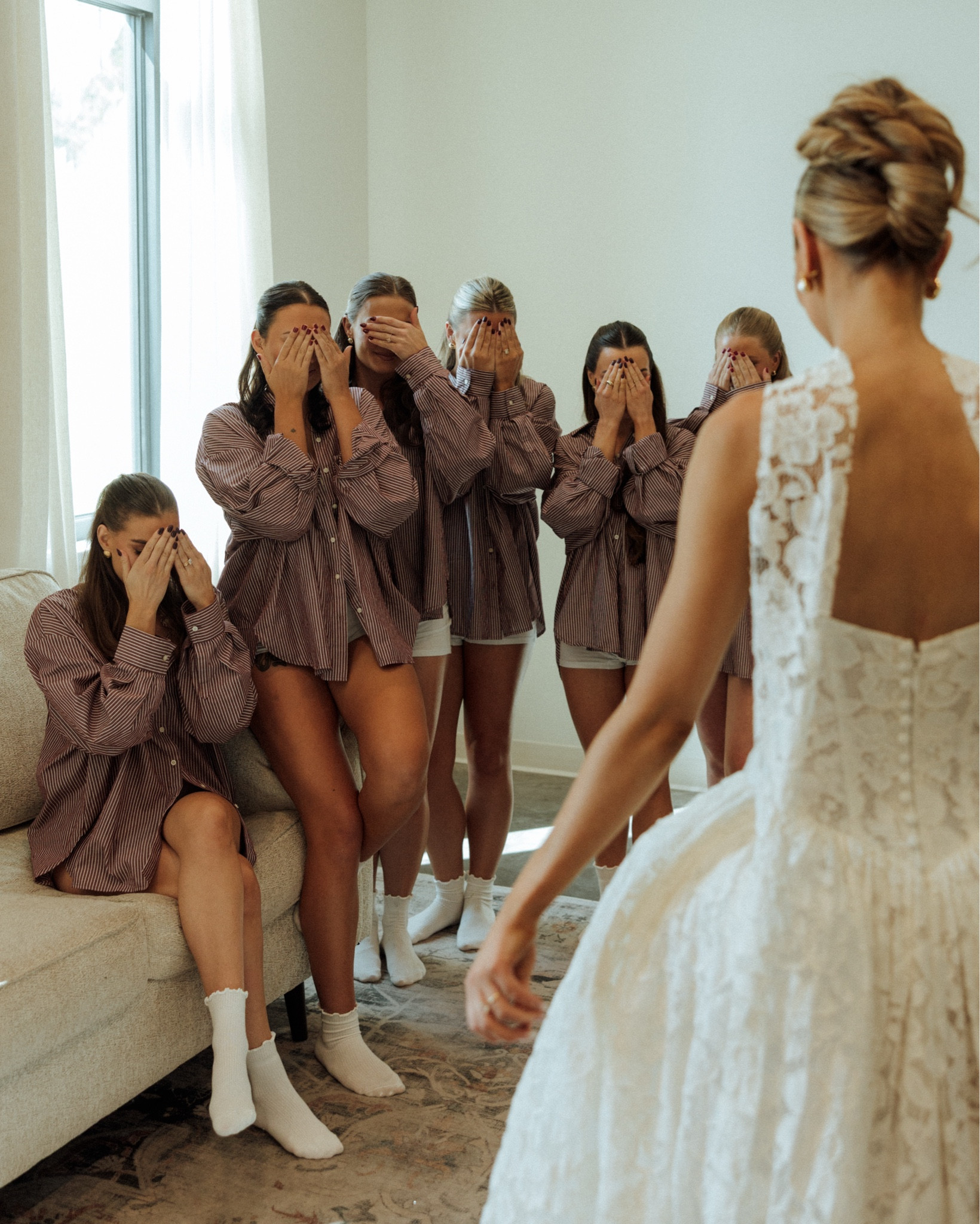 BRIDEMAIDS GET READY OUTFITS | went comfy but chic - button up shirts, cotton shorts & high white ankle socks 

#wedding #bride #bridesmaids #weddingoutfits 

#LTKWedding