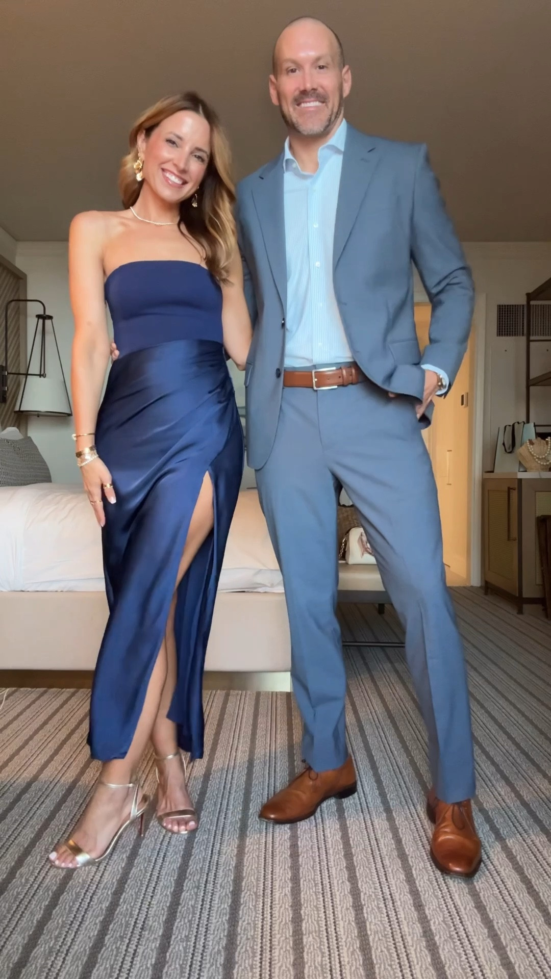 Our 10 year wedding anniversary! Cocktail maxi dress in XXS petite. Spring wedding guest. Summer wedding guest. Party dress. Date night dress. YSL Kate clutch. Gold Louboutins. 

#LTKWedding #LTKTravel #LTKootd