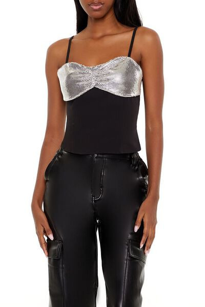 Chainmail Sweetheart Cropped Cami | Forever 21