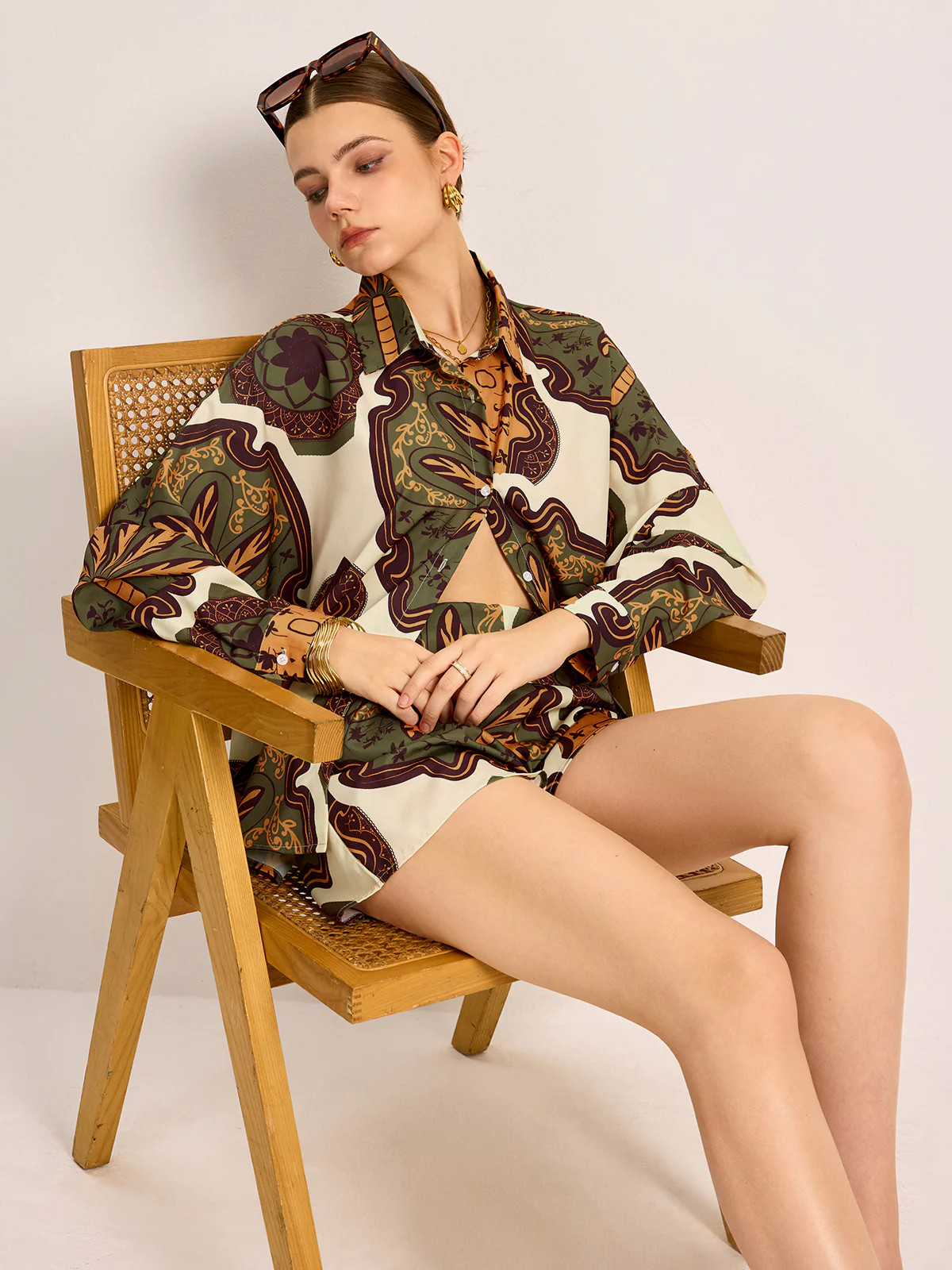 Printed Shirt Shorts Set | Commense