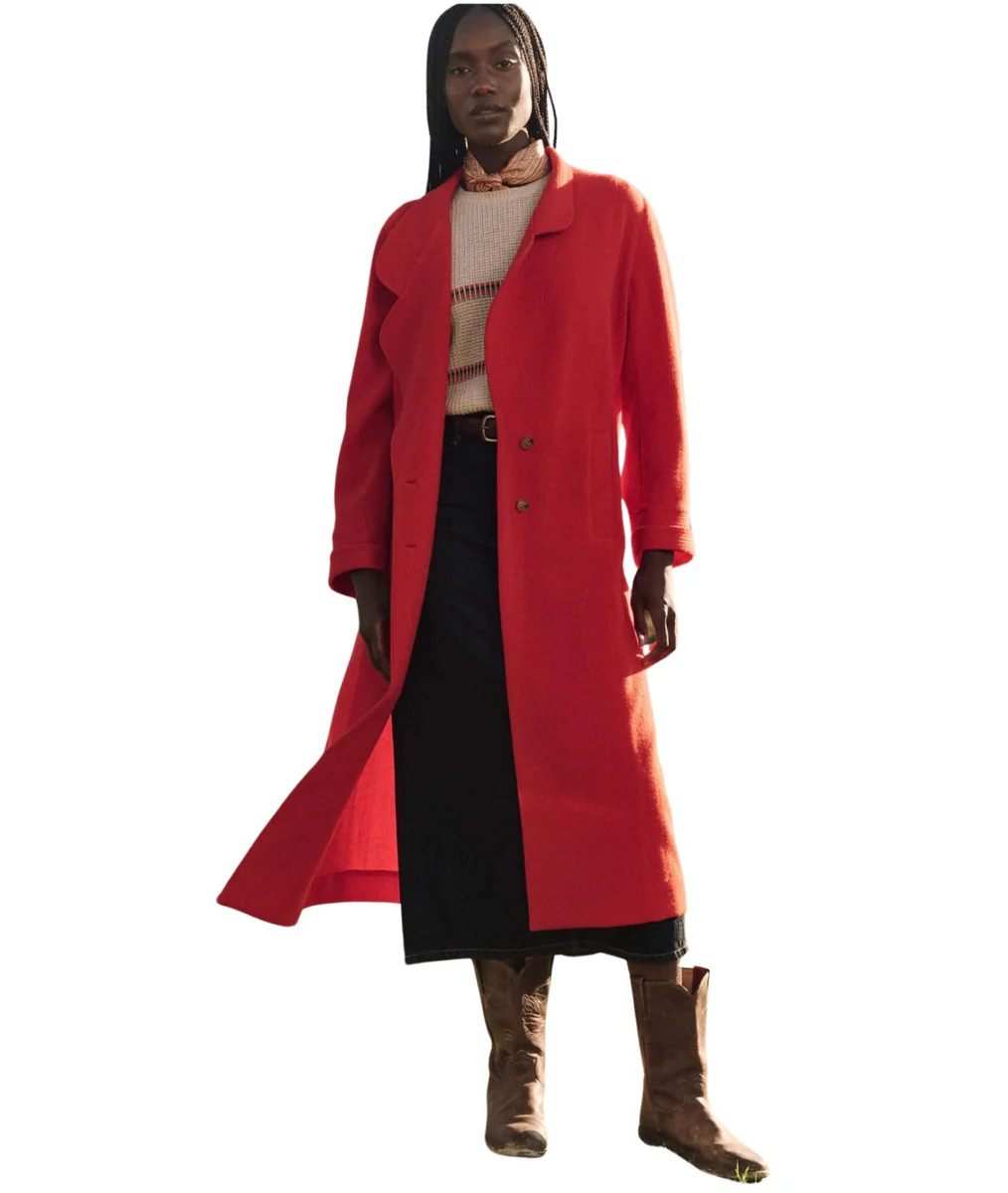 The Trapunto Trench Coat- Hot Red | LOLA Boutique