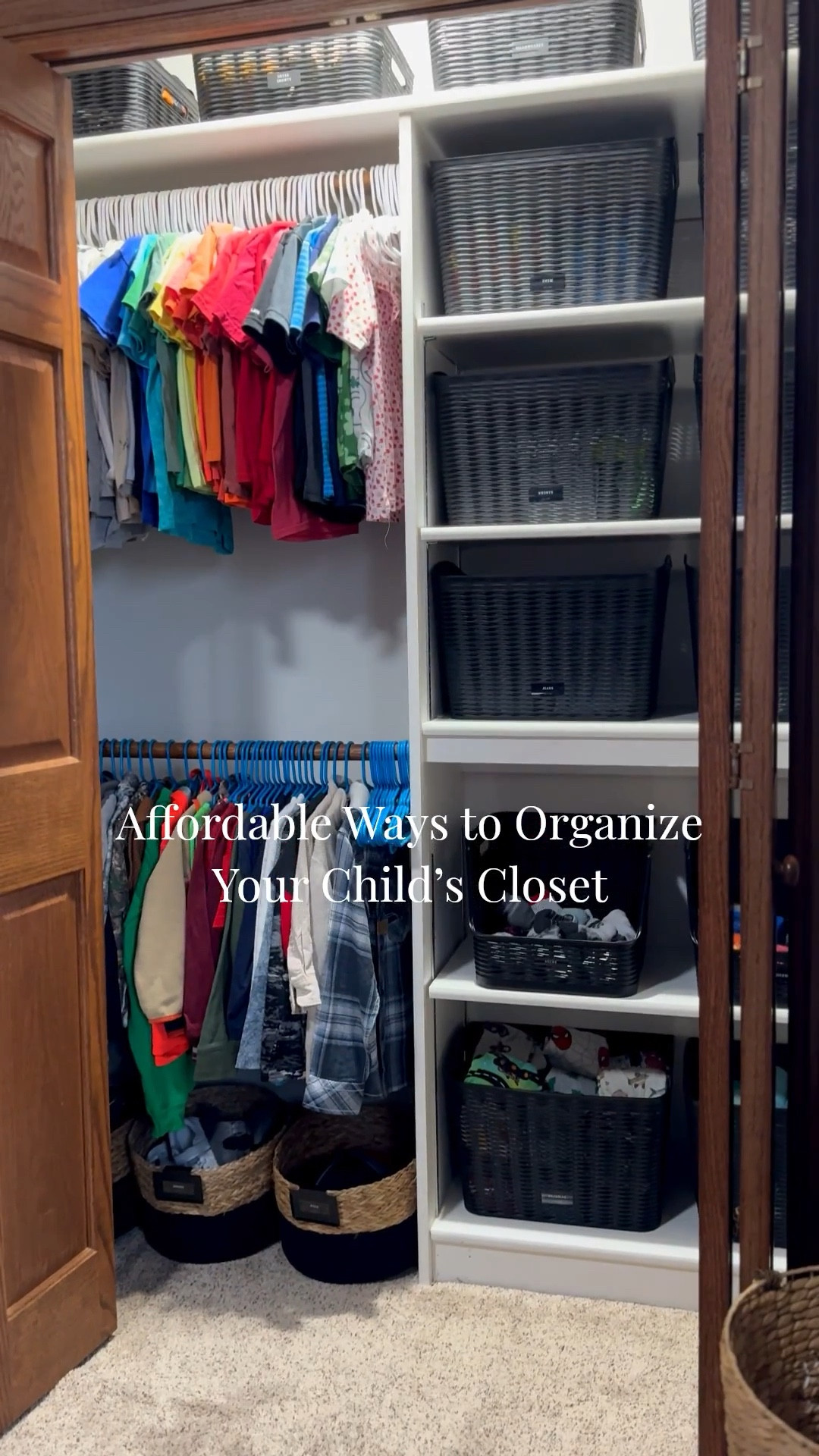 Affordable, kid-proof, and easy! 👏🏻 These bins are lightweight, durable, and perfect for labeling—making it simple for little ones to keep their closet organized!

#LTKHome #LTKmomlife #LTKKids