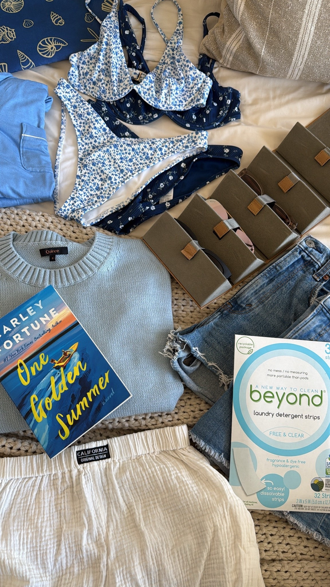 Lake weekend pack with me ⚓️🌊￼

Blue sweaters from Quince, floral bikini, summer beach reads, cotton pajamas, denim shorts, beyond laundry sheets, swim cover up shorts and more! Linking all my Summer travel favorites and outfits below!


Travel finds, summer outfits, lake outfit, weekend pack with me, summer at the lake, coastal outfits, blue and white outfits, navy striped sweater, white shorts, quince clothing

#LTKTravel #LTKSeasonal #LTKSaleAlert