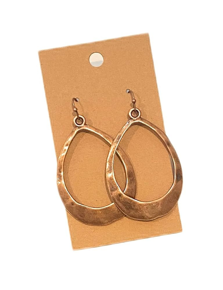Large Teardrop Copper Dangle Earrings | Amazon (US)