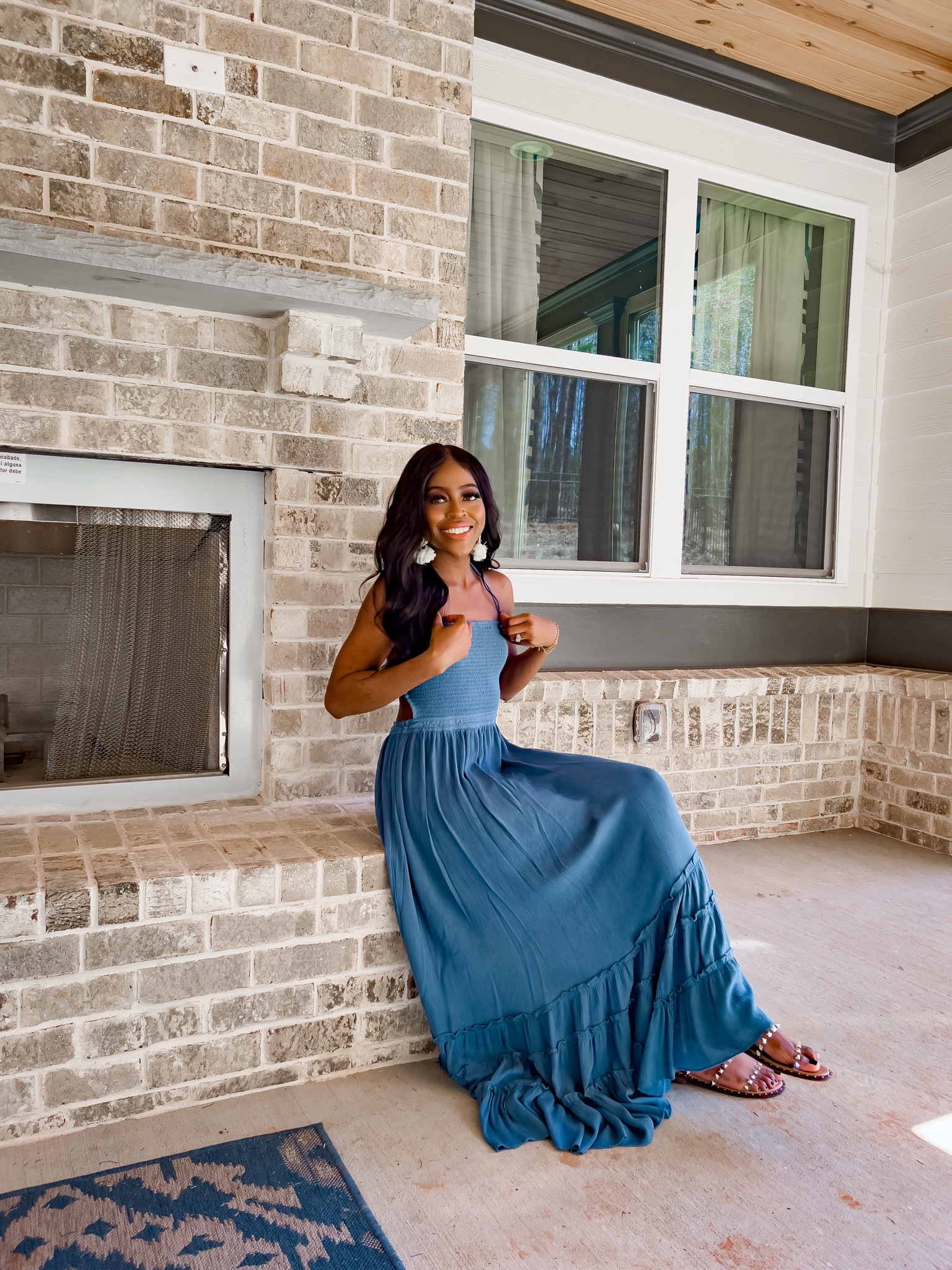 Dress: I am wearing a small and the fit is true to size. There are two adjustable strings in the back & wearing a sticky bra underneath. I went with my normal size in the sandals. 

#LTKunder50 #LTKstyletip #LTKSeasonal