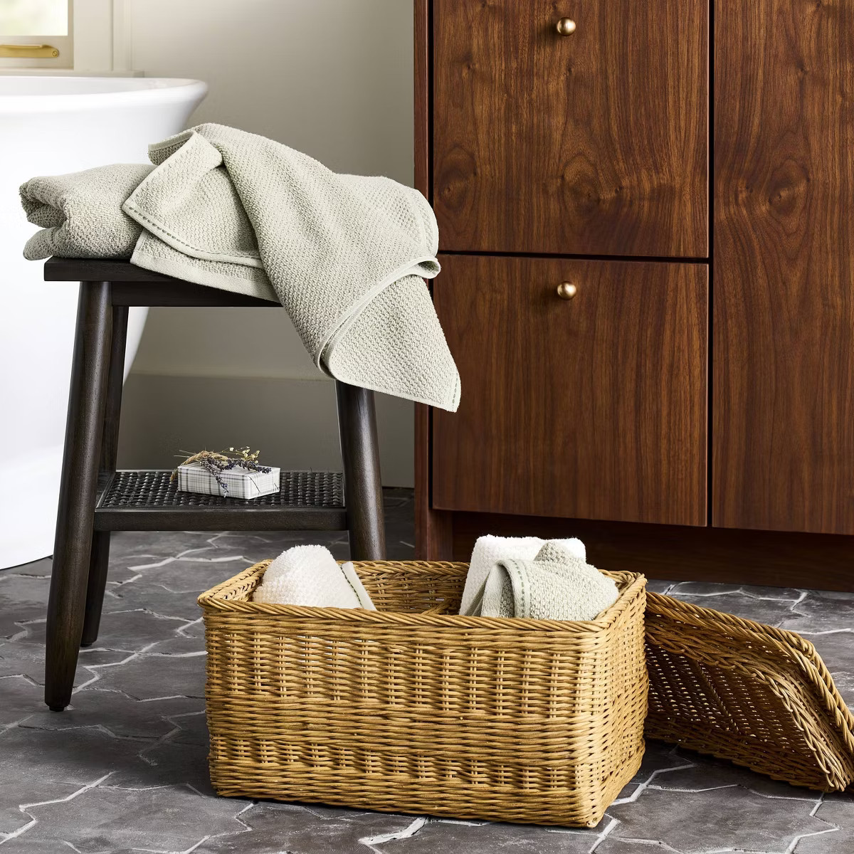 Rattan Basket with Lid - Hearth & Hand™ with Magnolia | Target