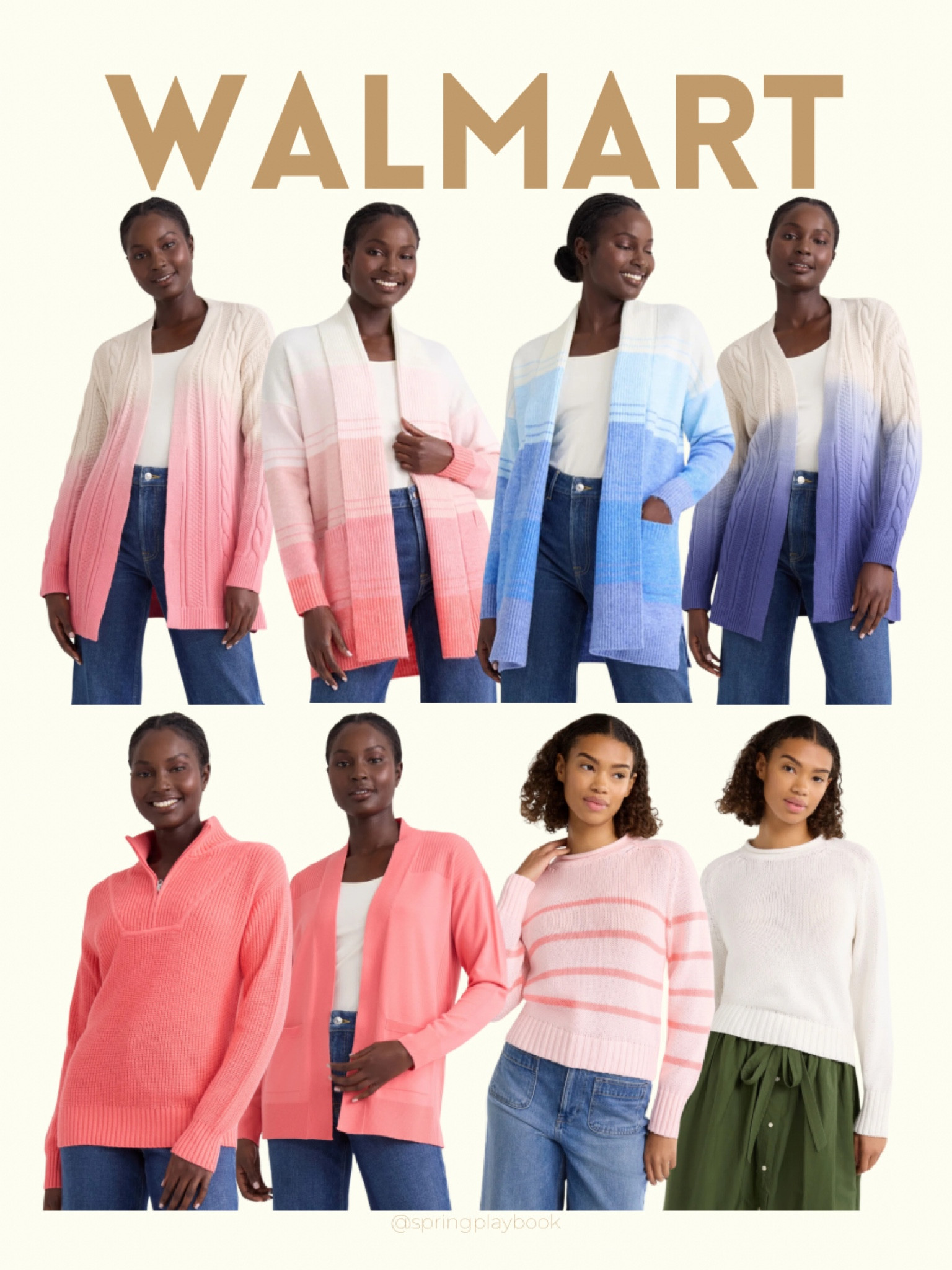 Sweaters from Walmart, for Springs! 

Cardigans, 100% cotton rollneck sweaters (like the Gap Factory ones!), and quarter zip

The blues will work for Light Summers too!

#createdcolorful #createdcolorfulspring #hocspring #tcispring #pcaspring #lightspring #warmspring #truespring #brightspring #clearspring #paintboxspring #bluespring

#LTKFindsUnder50 #LTKWorkwear #LTKSaleAlert