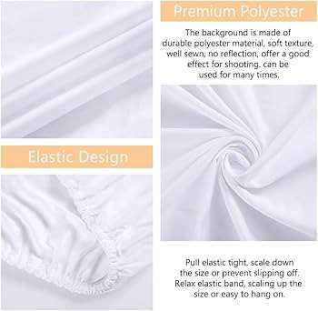 White Round Backdrop Cover 6x6ft Polyester Circle White Birthday Party Backdrop Photoshoot Baby S... | Amazon (US)