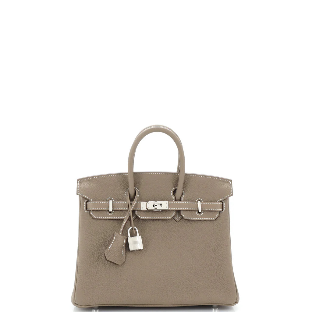 Birkin Handbag Grey Togo with Palladium Hardware 25 | Rebag