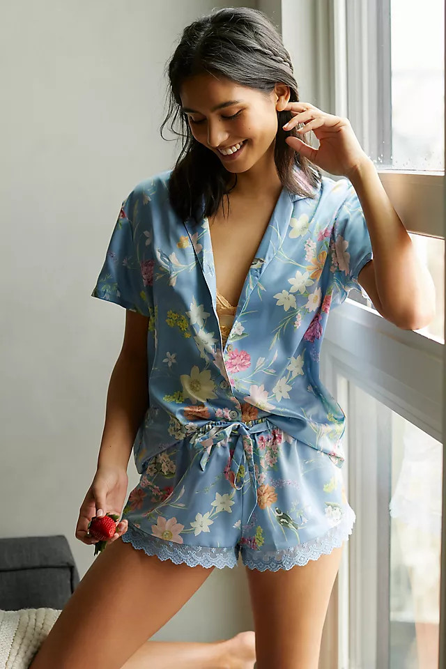 Flora Nikrooz Charmeuse Pajama Set | Anthropologie (US)