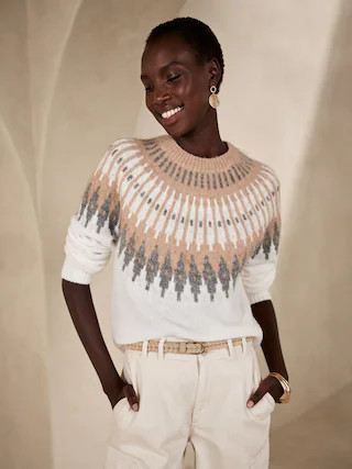 FAIRISLE ALPACA-BLEND SWEATER | Banana Republic Factory
