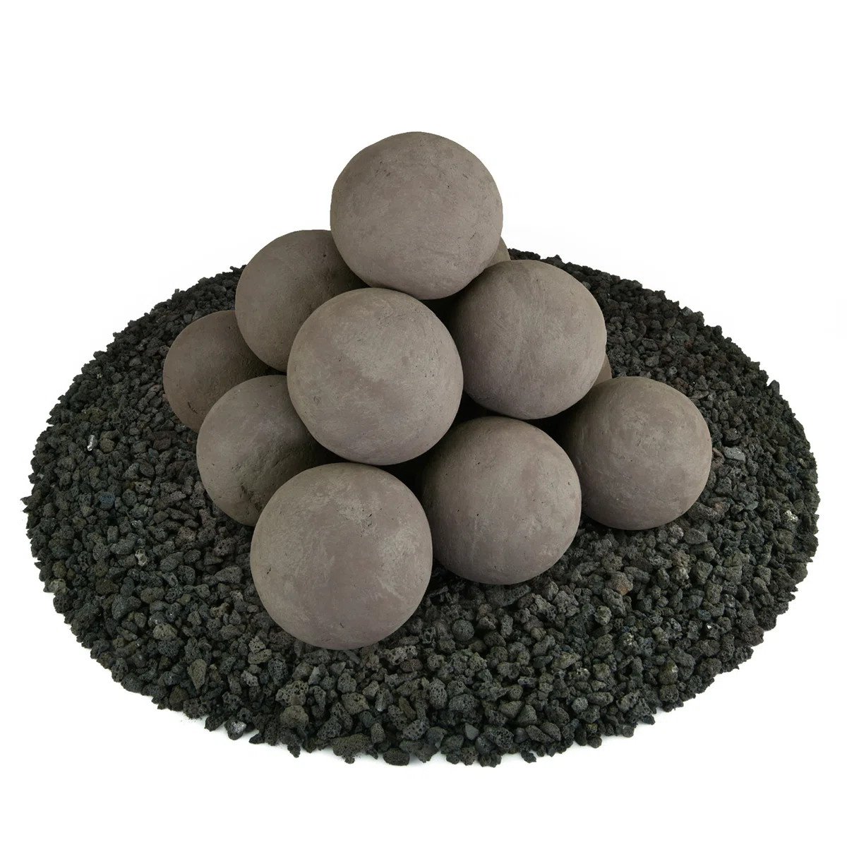 12'' x 19'' Ceramic Fire Pit Accessory (Set of 14) | Wayfair North America