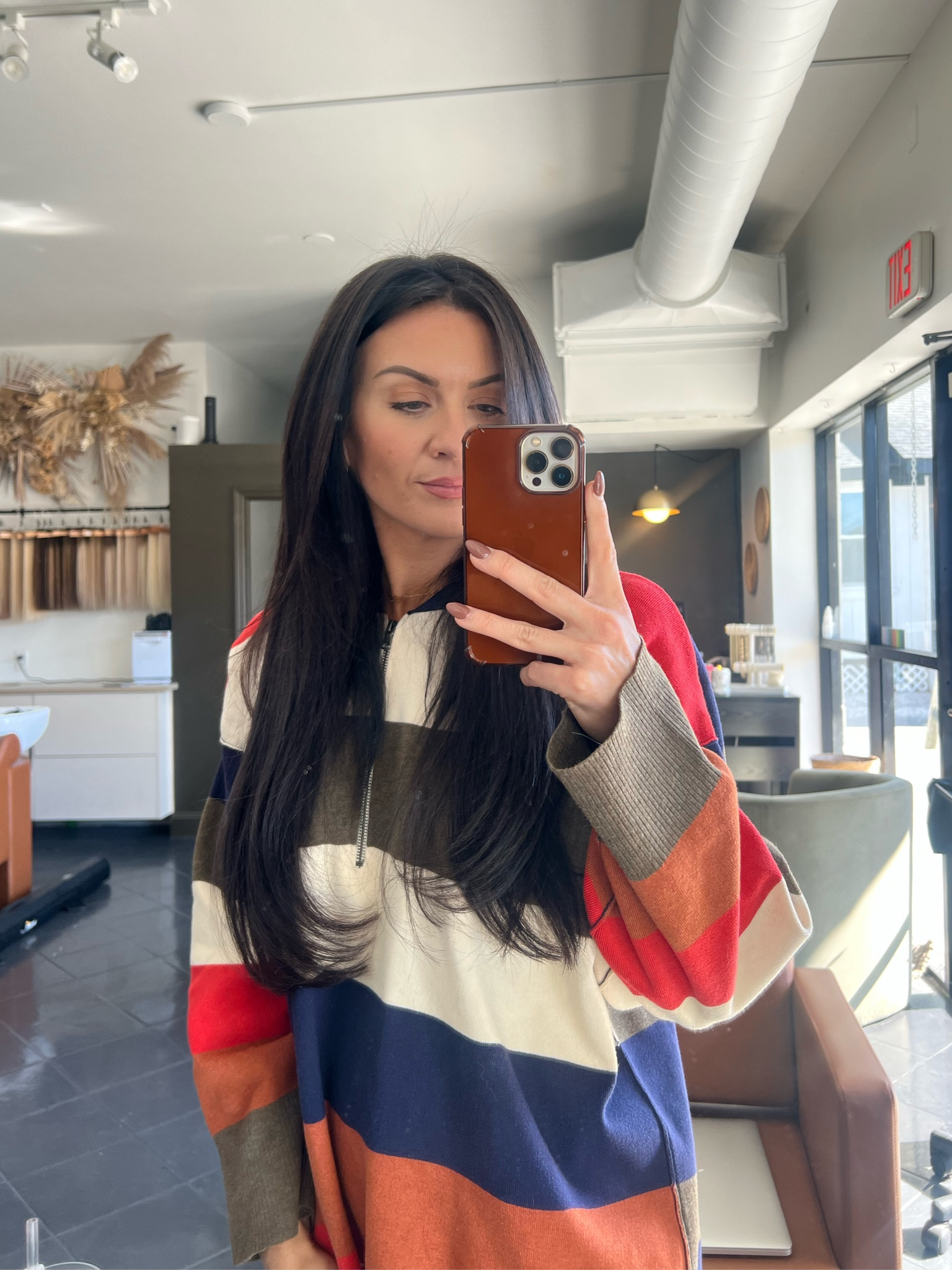 Free people half zip that I’m obsessed with (wearing a Medium for more oversized) 