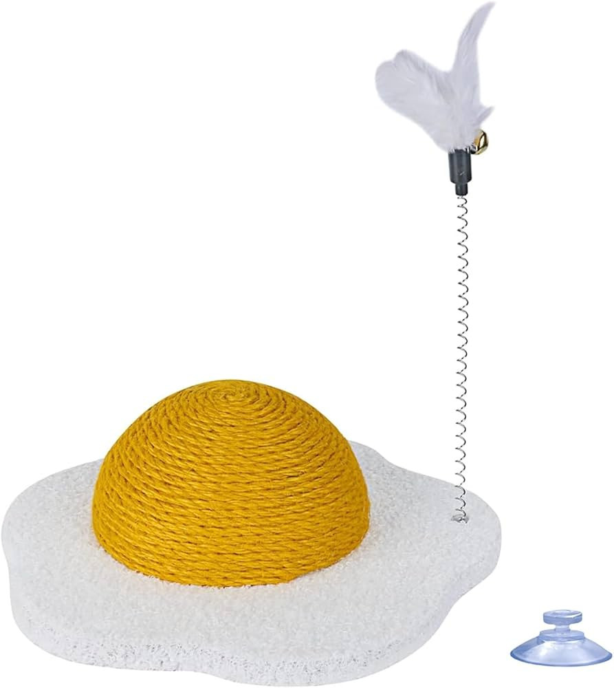 Cat Scratch Posts Round Cat Scratcher Poached Egg Wear-Resistant Round Claw Ball Scratching Board... | Amazon (US)