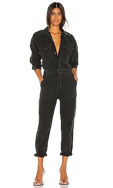 Citizens of Humanity Marta Jumpsuit in Washed Black from Revolve.com | Revolve Clothing (Global)