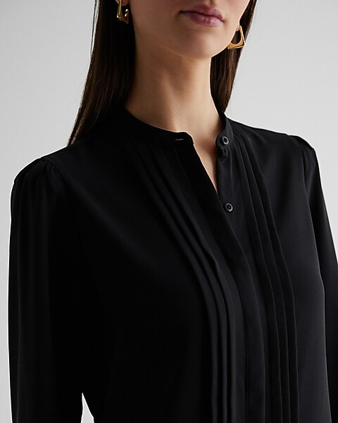 Relaxed Pleated Portofino Shirt | Express