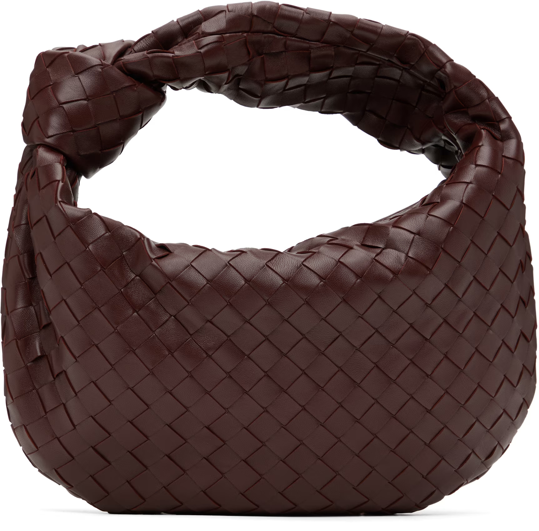Bottega Veneta - Burgundy Small Jodie Bag | SSENSE