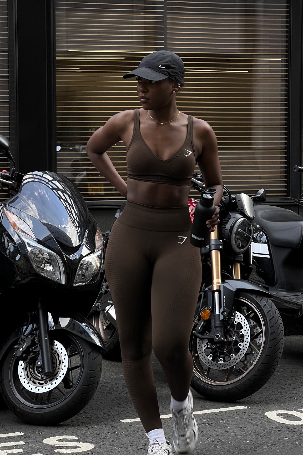 Seamless leggings, brown leggings, high waist leggings, seamless gym set, gym set, gym leggings, gym bra, gym top, brown top, brown gym bra, seamless gym top, black cap, water bottle, straw water bottle, new balance trainers, runner trainers, Gymshark, Adanola, Nike, New Balance, Amazon, Lululemon 

#LTKeurope #LTKSeasonal #LTKFitness