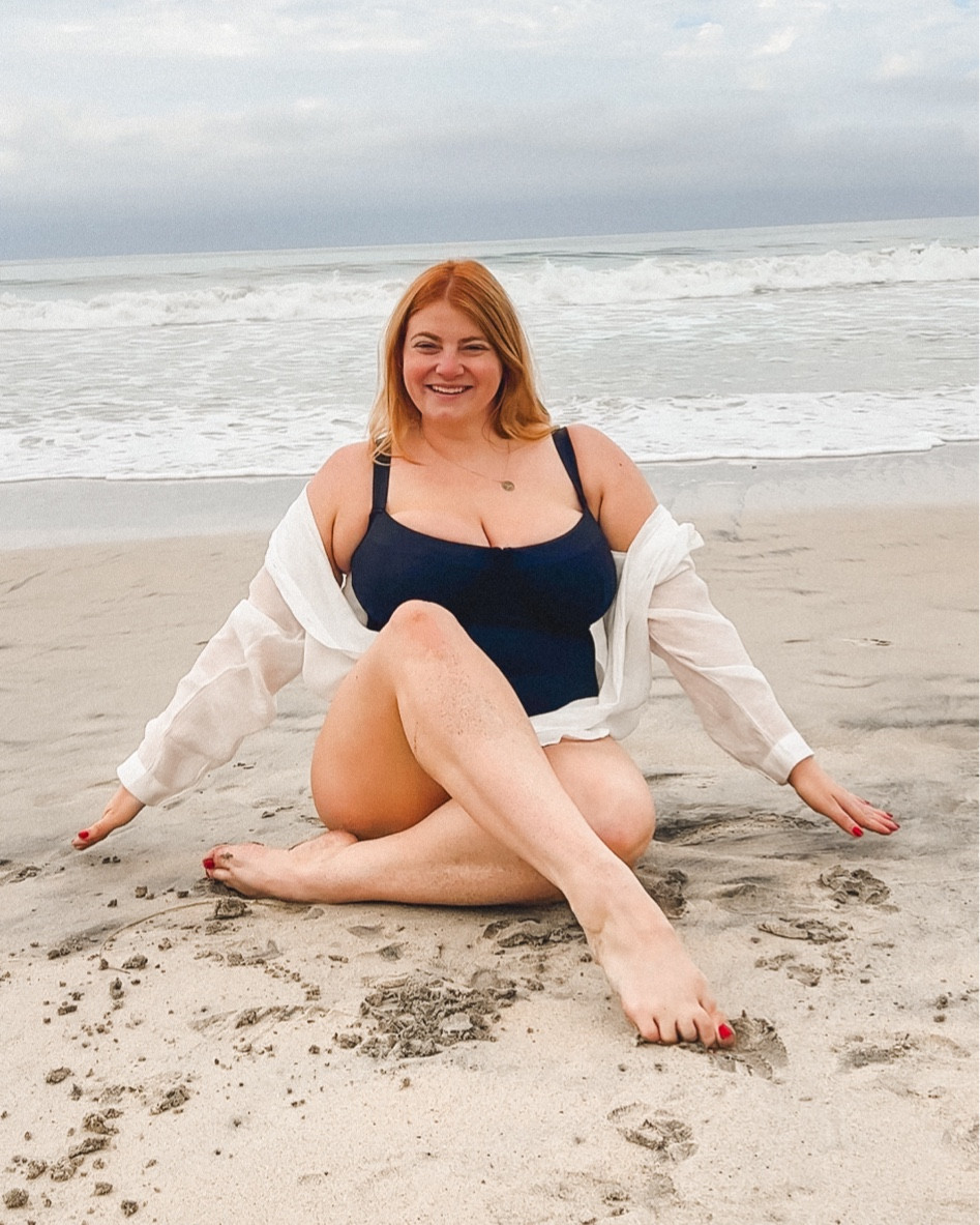 THE best full bust swimsuit! I’m wearing an XL in the h/i cup! I’ll need to get this cover up in more colors. I wanted it oversize so I went with an XXL! 

#LTKswim #LTKplussize #LTKmidsize