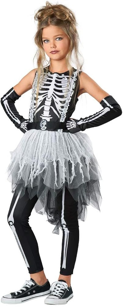 Seasons Halloween Girls Ghostly Skeleton Costume | Amazon (US)